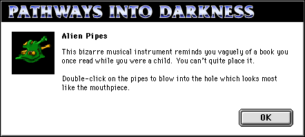 Alien Pipes Dialog box