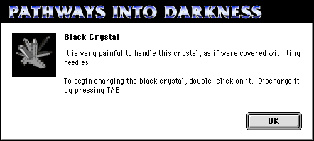 Black Crystal dialog 