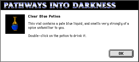 Clear Blue Potion Dialog