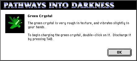 Green Crystal dialog