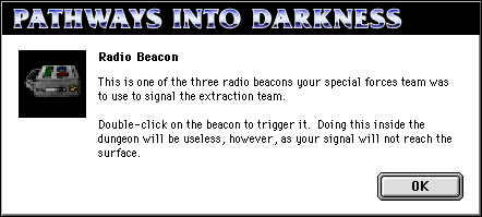 Radio Beacon dialog