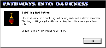 Bubbling Red Potion Dialog