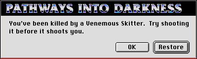 Venomous Skitter death dialog