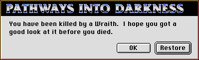 Wraith Death Dialog